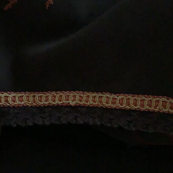 Vintage SilkLand embroidered brown midi skirt - Picture 6 of 9